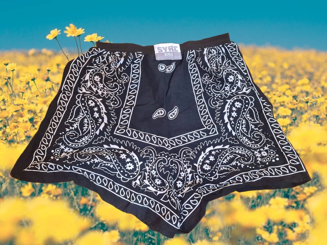 BANDANA SHORTS High Waisted Unisex Summer Clothing Size Small Etsy