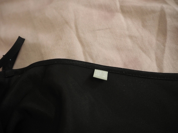 Black Slip Dress See-through Sheer Nightie Pettic… - image 4