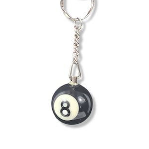 8-Ball Schlüsselanhänger Vintage Sammlerstück Retro Kitsch Accessoires Acht-Ball-Studio