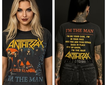 Vintage 1987 Anthrax Mosh It up Tour Band Ringer T-shirt / Single