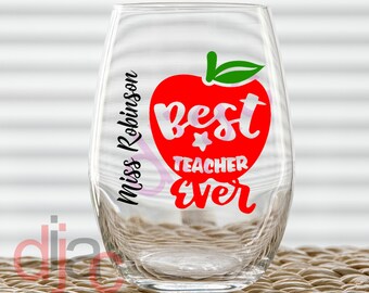 Teacher Juice Gin//wine Glass Decal//sticker Gift Thank You Leaving Present