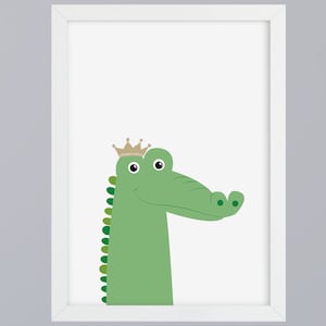 Schnappi Crocodile optional with frame Decoration & background selectable image 1