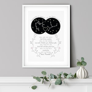 Personalizable art print Constellations best friend A loving gift for the person you love optionally with a frame image 6