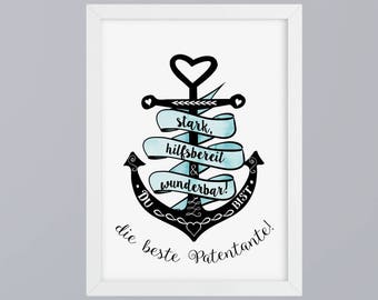 You are the best godmother - art print optional with frame