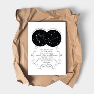 Personalizable art print Constellations best friend A loving gift for the person you love optionally with a frame image 5