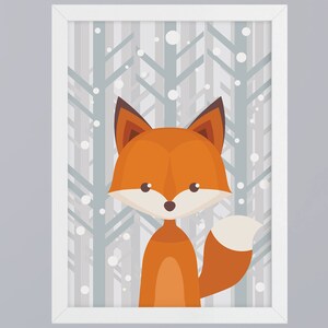 Fuchs - Kunstdruck optional mit Rahmen
