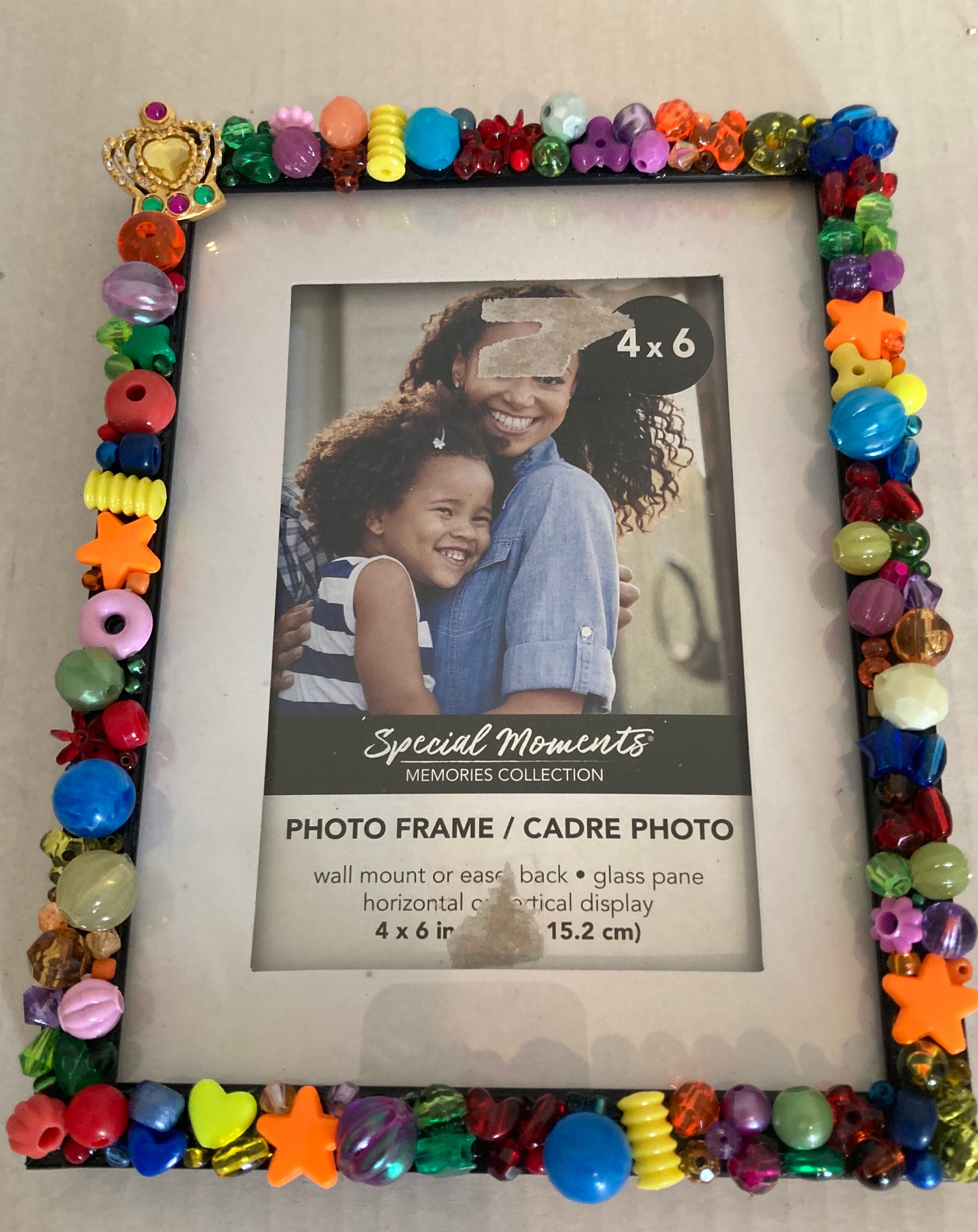 Unique Beaded Wood Picture FrameBlack Frame covered in Etsy