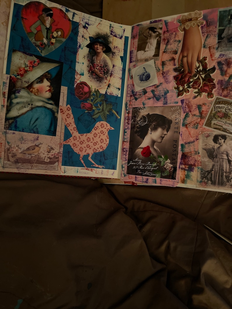 Love Themed Junk Journal Glue Book Art Journal Scrapbook Etsy