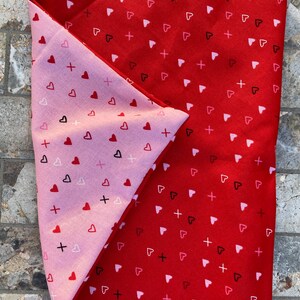 Pink & Red Valentine&#39;s Day Hearts Cotton Pet Bandana/Scarf