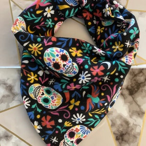Sugar Skulls Flannel/Cotton Pet Bandana/Scarf