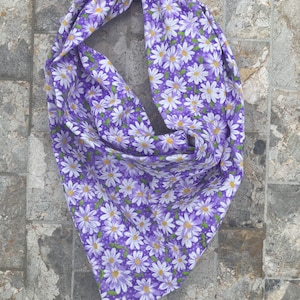 Purple Daisy Cotton Pet Bandana