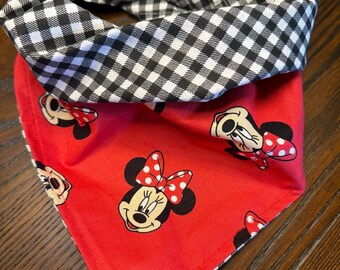 Minnie Mouse on Red Cotton Pet Bandana/Scarf