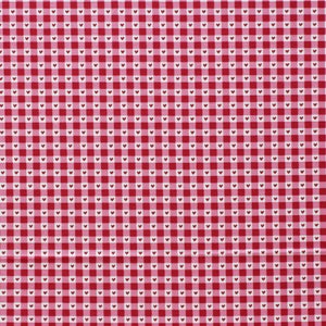 Red Hearts on Red & White Plaid Valentine&#39;s Day Cotton Pet Bandana