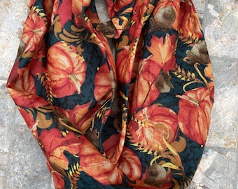 Fall Thanksgiving Pumpkins Acorns Harvest Cotton Pet Bandana/Scarf