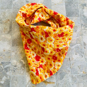 Orange & Yellow Daisies Cotton Pet Bandana/Scarf