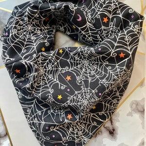 Halloween Spider Web Black Cotton Pet Bandana/Scarf