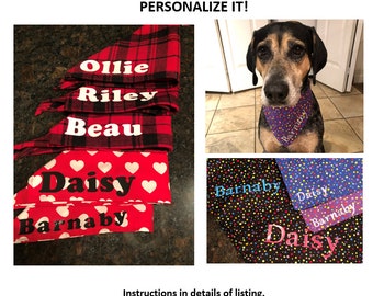GEPERSONALISEERD ADD-ON-item voor hondenbandana (bandana apart kopen)