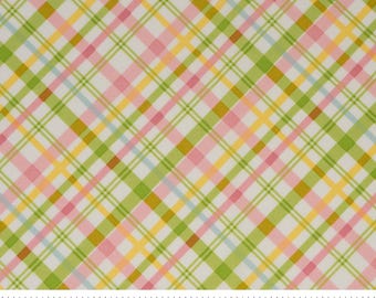 Pink and Green Spring Plaid Cotton Pet Bandana/Scarf