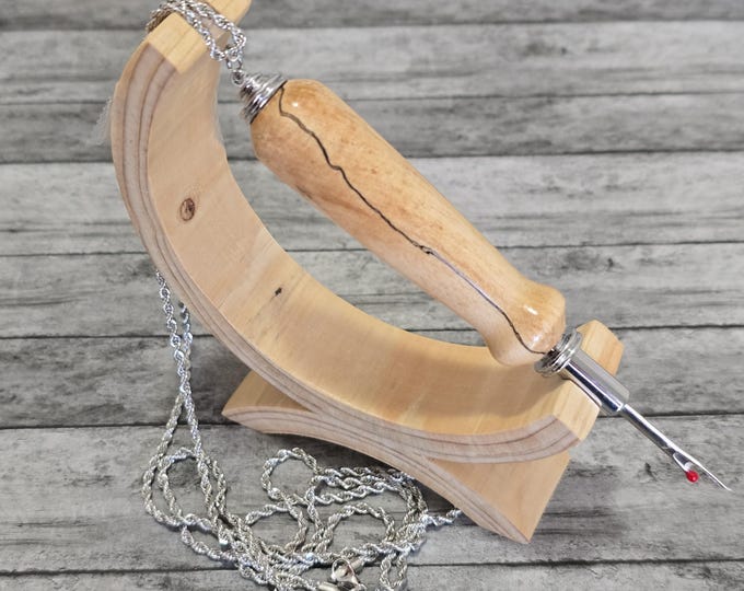 Handcrafted Spalted Maple Wood Handle Seam Ripper Necklace With 36 ...