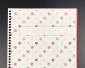 SOFT DOTS Spiral Hardcover Notebook Journal 6.5 x 8.25 150 pages Dot Grid bullet Lined Grid Graph Gift