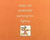 Kung Foo Fighting Kraft Funny Writing Journal Spiral Hardcover Notebook 6.5 x 8.25 150 pages