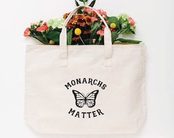 Monarchs Matter Tote Bag, Choose Size and Color