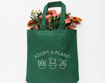 Adopt a Plant Tote Bag, Choose Size and Color