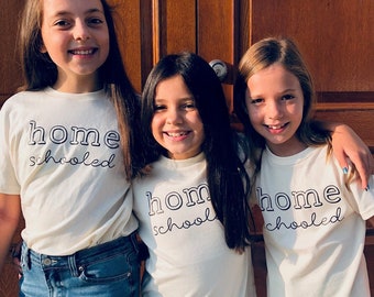 Homeschool Shirt, Home School Kids Tee, Homeschool Tshirt for Kids, Gift for Homeschool Kid, Gender Neutral Shirt for Homeschoolers