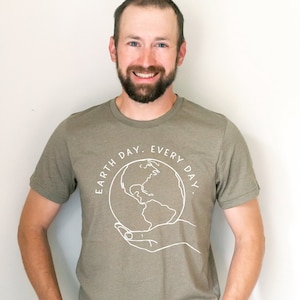 Earth Day Tshirt, Shirt for Earth Day, Nature Tee, Graphic Tee for Earth Day, Environment Shirt, Nature Tee for Women, Gift for Nature Lover image 2