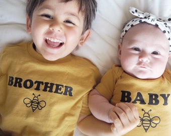 Bee Tee for Kids, Brother Shirt, Matching Family Shirts, Shirts for Family Photo Shoot, Bee Tshirt for Boy, Matching Sibling Shirts