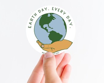 Earth Day Every Day Sticker, Vinyl Stickers, Earth Day Stickers, Earth Stickers, Laptop Sticker, Car Decal