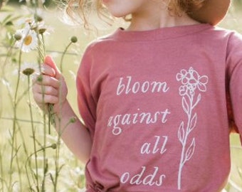 Flower Shirt for Kids, Tshirt for Kids, Gift for Flower Lover, Nature Shirt for Kids, Kids Flower Tee, Flower Graphic Tshirt for Kids