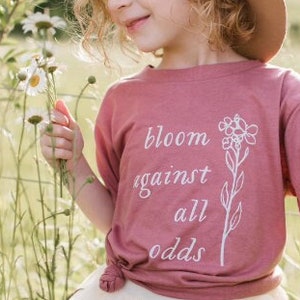 Flower Shirt for Kids, Tshirt for Kids, Gift for Flower Lover, Nature Shirt for Kids, Kids Flower Tee, Flower Graphic Tshirt for Kids
