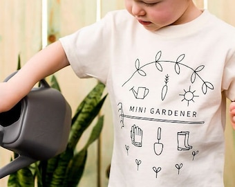 Kids Tee Gardening, Garden Shirt for Kids, Gift for Gardener, Gender Neutral Garden Shirt, Toddler Garden Tee, Mini Gardener Graphic Tshirt