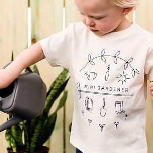 Kids Tee Gardening, Garden Shirt for Kids, Gift for Gardener, Gender Neutral Garden Shirt, Toddler Garden Tee, Mini Gardener Graphic Tshirt