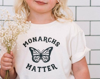 Monarch Butterfly Kids Shirt, Butterfly Tshirt for Kids, Gift for Nature Lover, Environment Kids Shirt, Monarchs Kids Tee, Butterflies Shirt