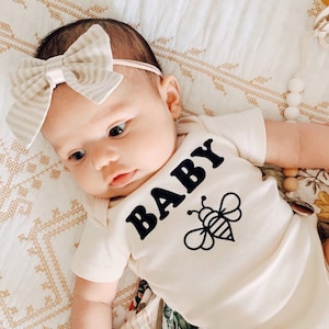 Baby Bee One Piece Bodysuit, Pregnancy Announcement, Gift for Mom, Baby Shower Gift Newborn, Expecting Mom Gift, Pregnancy Photo Shoot,