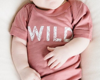 Wild Baby One Piece Bodysuit, Gift for Nature Mom, Baby Shower Gift for Nature Mom, Expecting Mom Gift, Gender Neutral Baby Gift for New Mom
