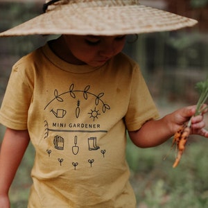 Kids Tee Gardening, Garden Shirt for Kids, Gift for Gardener, Gender Neutral Garden Shirt, Toddler Garden Tee, Mini Gardener Graphic Tshirt image 9