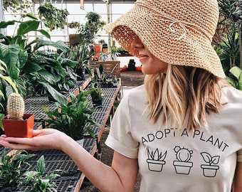 Plant Shirt, Funny Plant Shirt, Gift for Plant Mom, Plant Lady Tshirt, Houseplant Graphic Tee, Gardening Shirt for Women, Plant Mom Gift