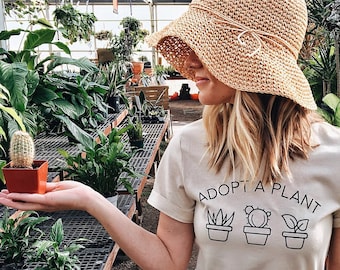 Plant Shirt, Funny Plant Shirt, Gift for Plant Mom, Plant Lady Tshirt, Houseplant Graphic Tee, Gardening Shirt for Women, Plant Mom Gift