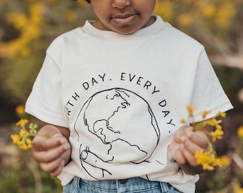 Kids Shirt for Earth Day, Kids Tee Earth Day, Gender Neutral Tshirt, Gift for Earth Day, Gift for Environmentalist, Mother Nature Kids Tee