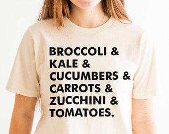 Vegetable Tee, Veggie Tshirt, Shirt for Gardeners, Garden Tshirt, Gift for Gardener, Garden Shirt for Women, Plant Based Shirt, Garden Tee