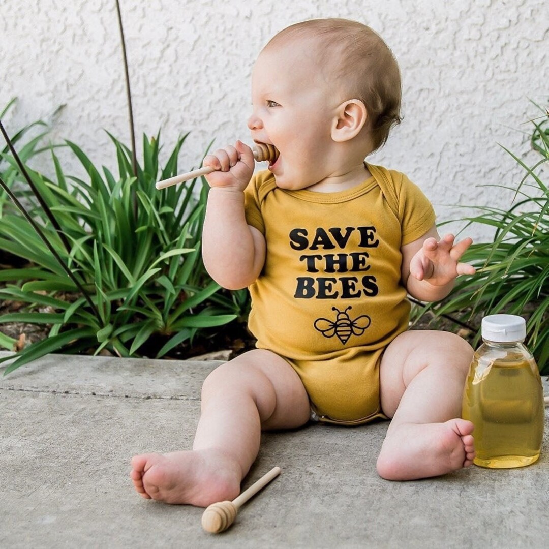 Save the Bees Baby Bodysuit, Baby Bee Outfit, Baby Shower Gift Bee