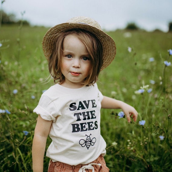 Bee Tee for Kids, Save the Bees Shirt for Kids, Gift for Bee Lover, Gender Neutral Bee Shirt, Toddler Bee Tee, Honeybee Graphic Tshirt
