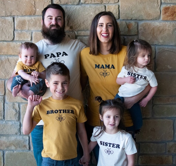 Matching Family Shirts, Family Tshirts for Photo Shoot, Matching Mom Mini Shirts, Mama Bee Shirt, Shirt for New Mom, Pregnancy Announcement