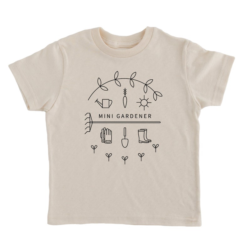 Kids Tee Gardening, Garden Shirt for Kids, Gift for Gardener, Gender Neutral Garden Shirt, Toddler Garden Tee, Mini Gardener Graphic Tshirt image 6