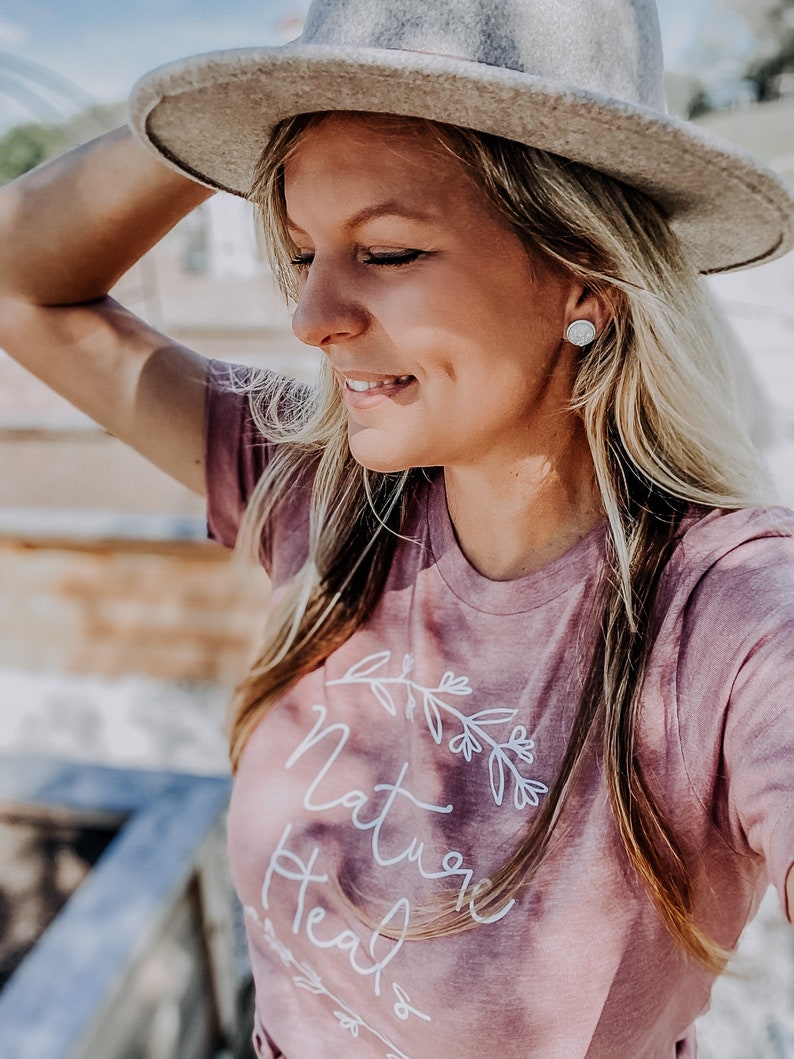 Nature Tshirt, Outdoor Tee, Adventure Tshirt for Women, Outdoorsy Shirt, Gift for Nature Lover, Gift for Naturalist, Flower Nature Shirt image 2