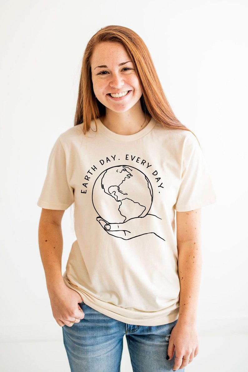 Earth Day Tshirt, Shirt for Earth Day, Nature Tee, Graphic Tee for Earth Day, Environment Shirt, Nature Tee for Women, Gift for Nature Lover image 1