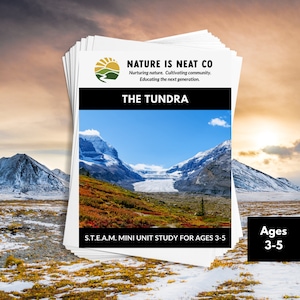 Tundra Mini Unit Study Ages 3-5, Winter Homeschool, Ecosystems, STEM, Homeschool, Preschool, Nature Download, STEAM Activities, Printable